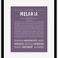 Melania | Name Art Print