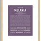 Melania | Name Art Print