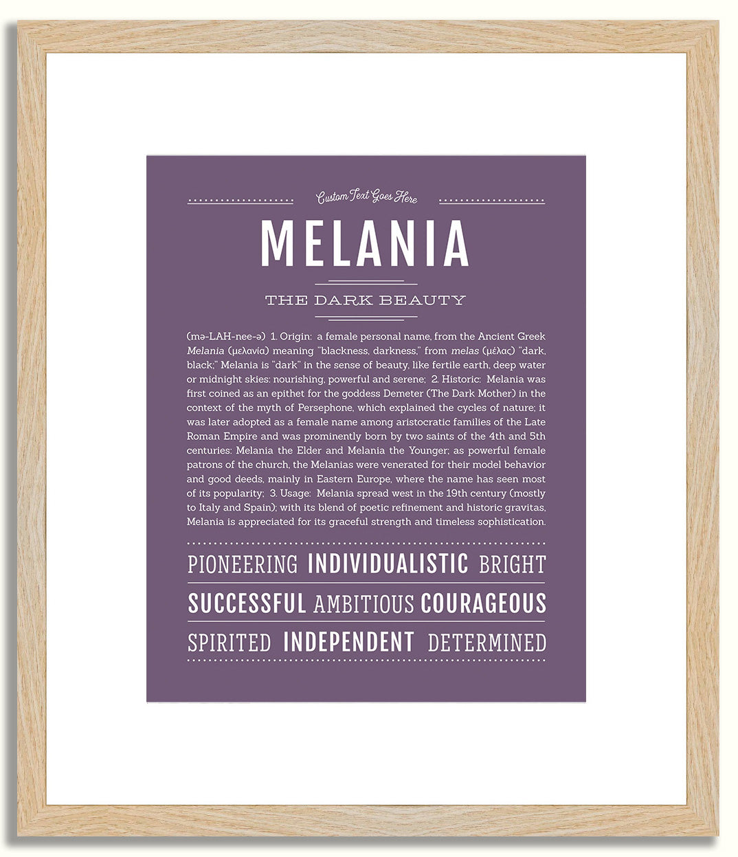Melania | Name Art Print