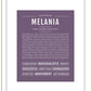 Melania | Name Art Print
