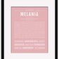 Melania | Name Art Print