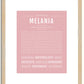 Melania | Name Art Print