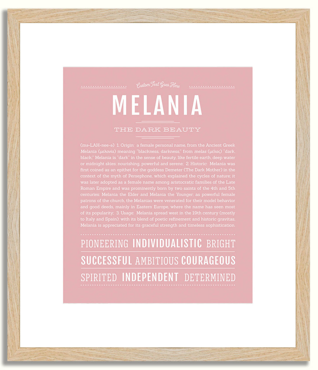 Melania | Name Art Print
