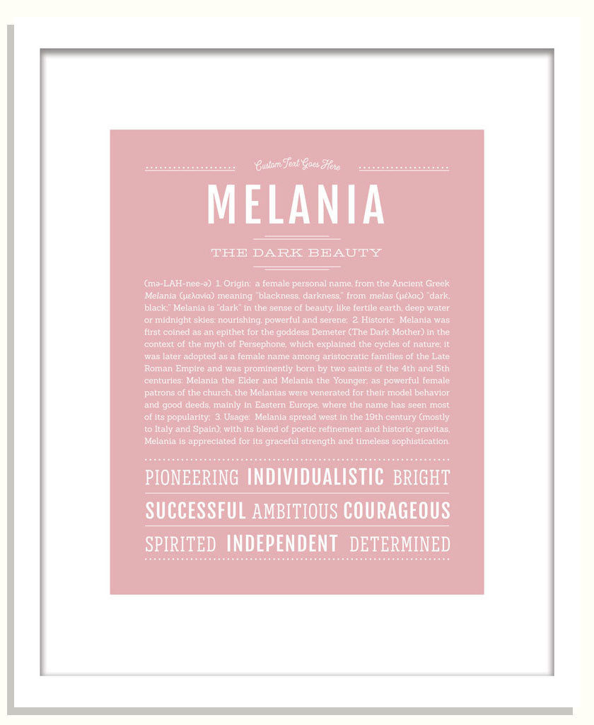 Melania | Name Art Print