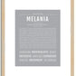 Melania | Name Art Print