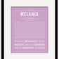 Melania | Name Art Print