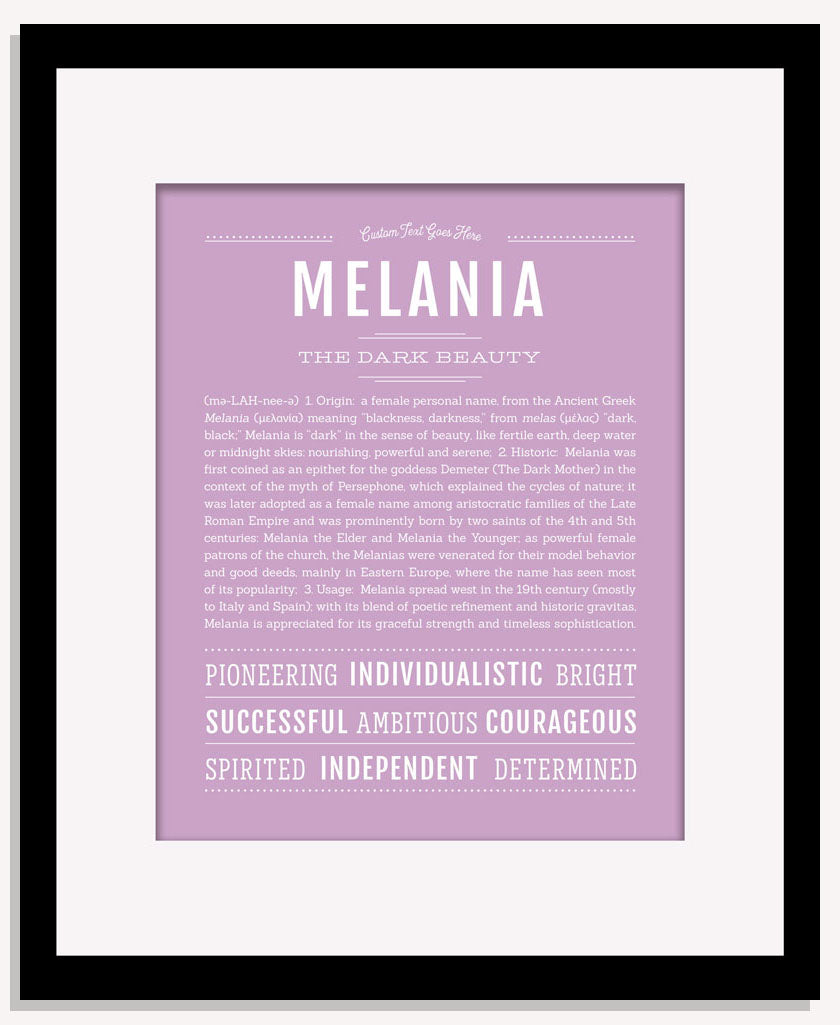 Melania | Name Art Print