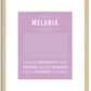 Melania | Name Art Print