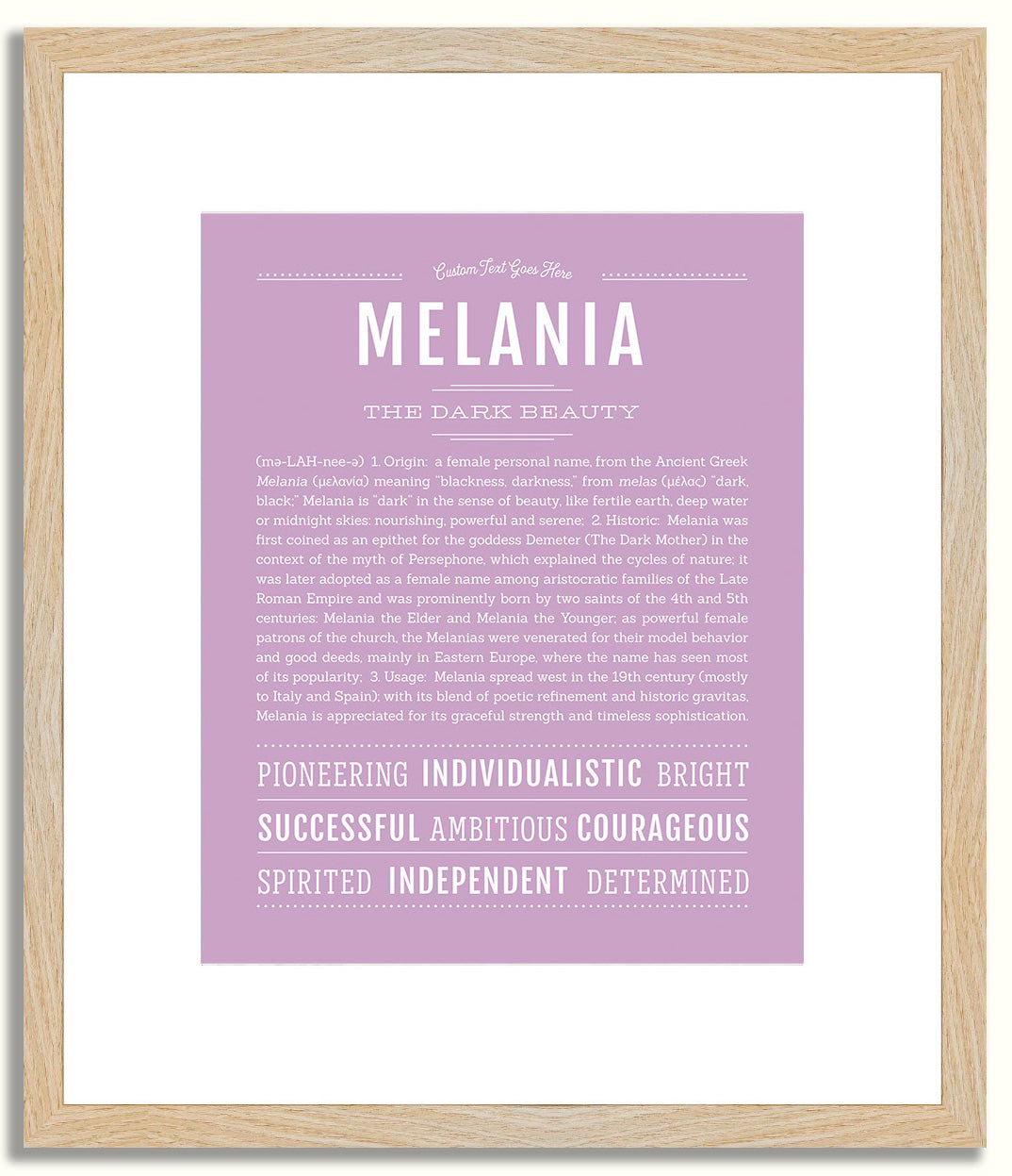 Melania | Name Art Print