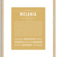 Melania | Name Art Print