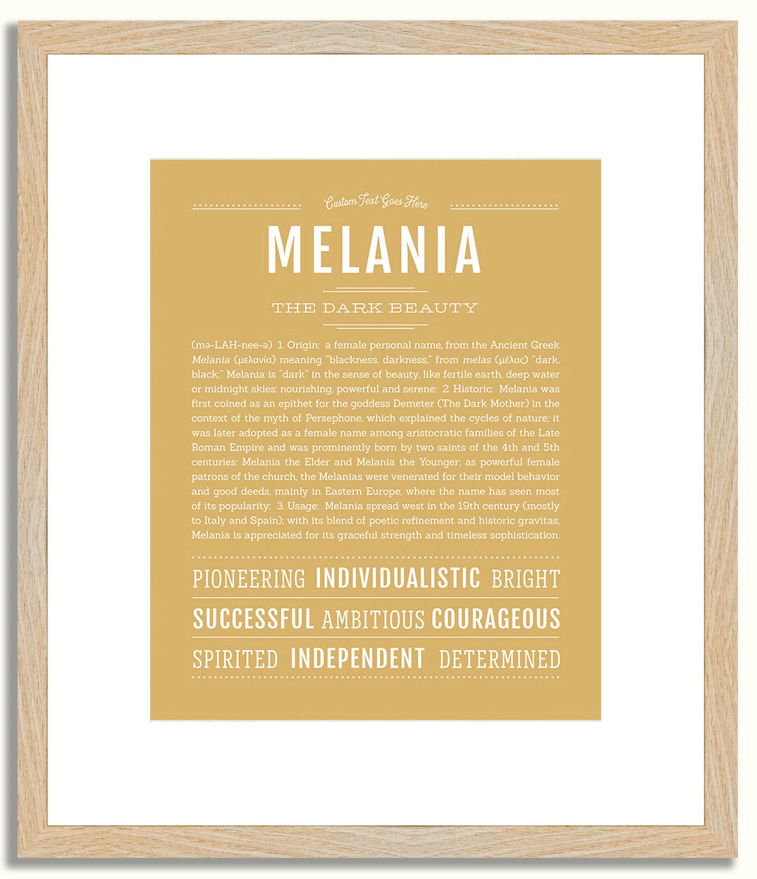 Melania | Name Art Print