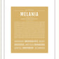 Melania | Name Art Print