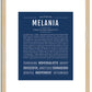 Melania | Name Art Print