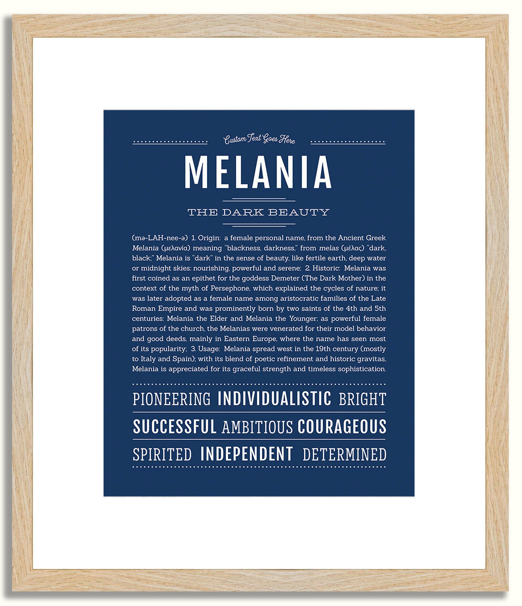 Melania | Name Art Print