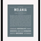 Melania | Name Art Print