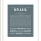 Melania | Name Art Print