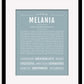 Melania | Name Art Print