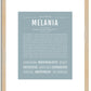Melania | Name Art Print