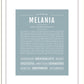 Melania | Name Art Print