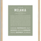 Melania | Name Art Print