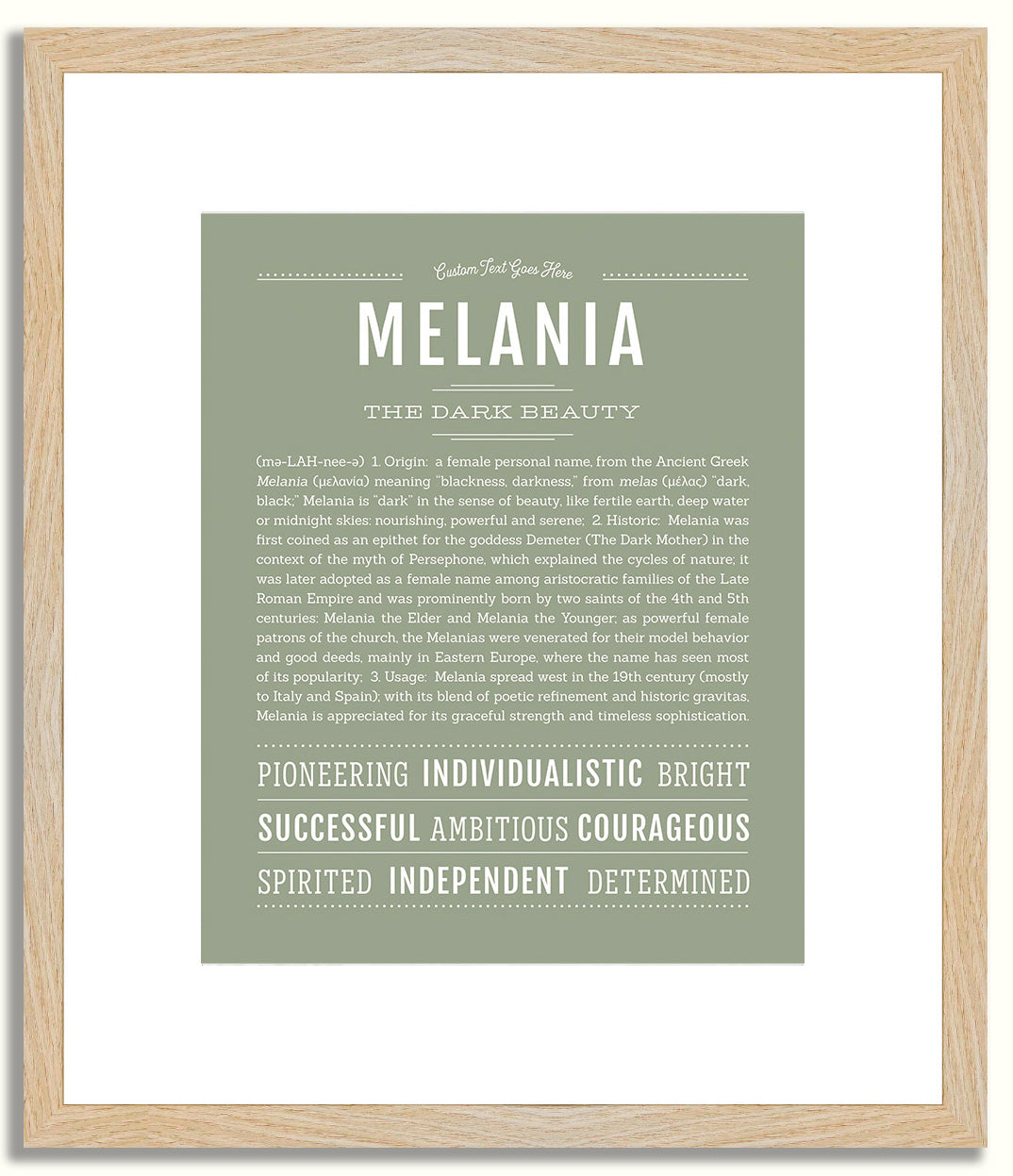 Melania | Name Art Print
