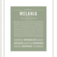 Melania | Name Art Print