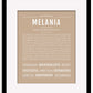 Melania | Name Art Print