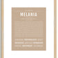Melania | Name Art Print