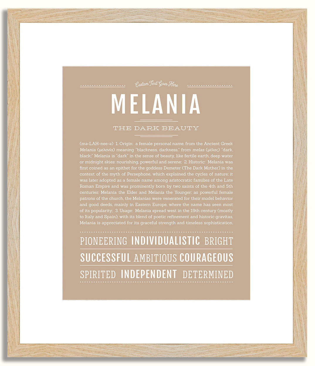 Melania | Name Art Print