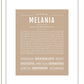 Melania | Name Art Print