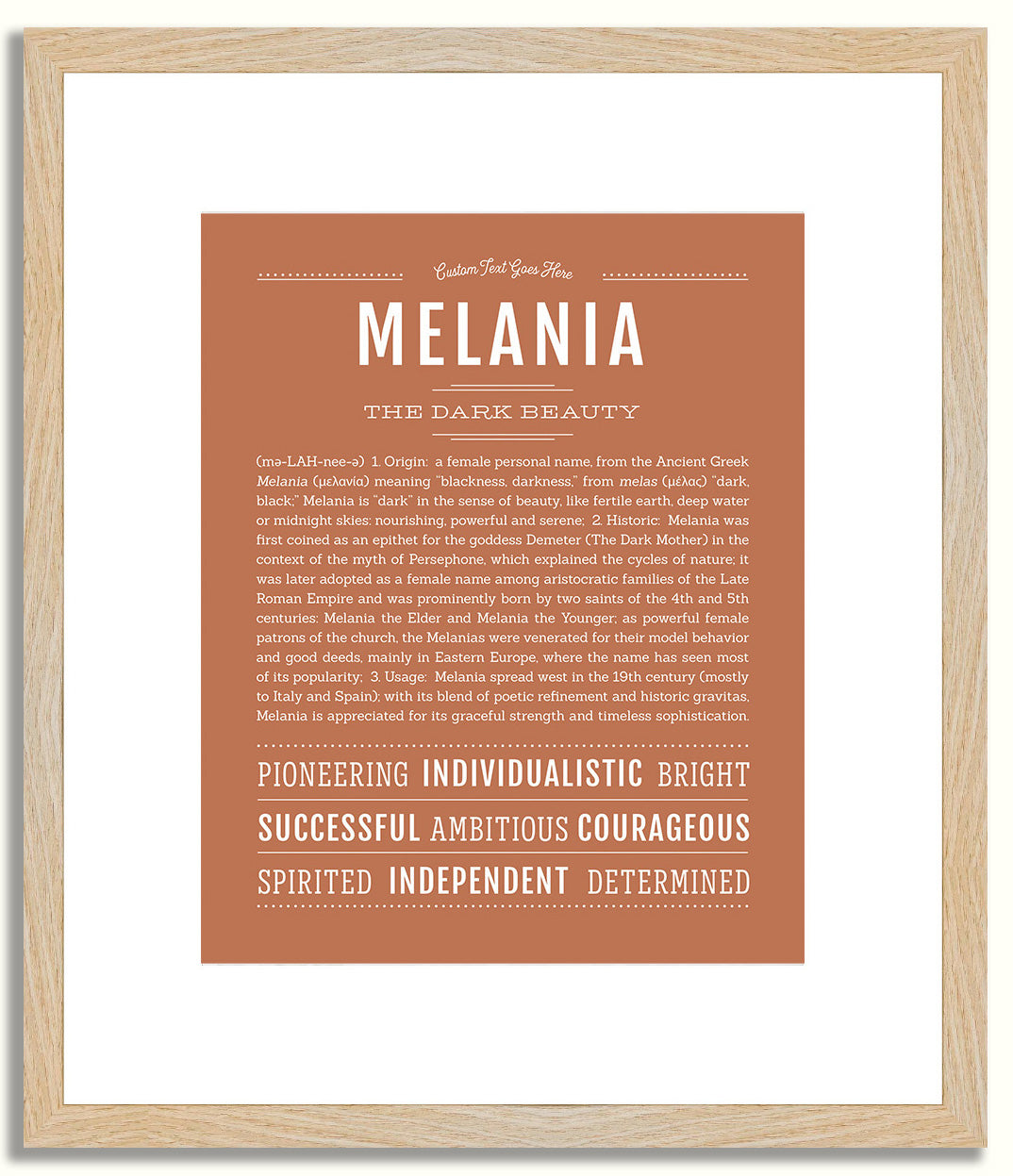Melania | Name Art Print
