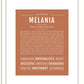Melania | Name Art Print