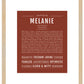 Melanie | Name Art Print