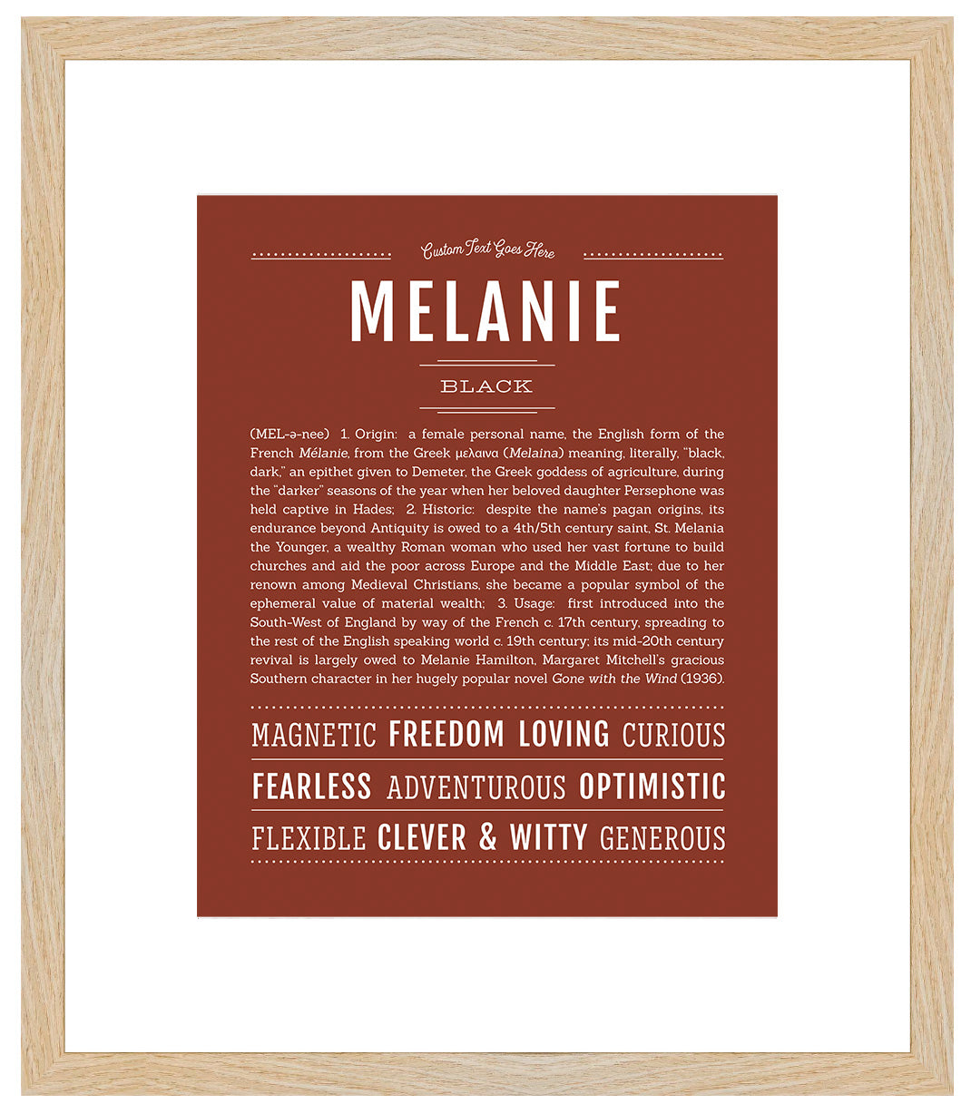 Melanie | Name Art Print