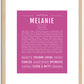 Melanie | Name Art Print