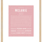 Melanie | Name Art Print