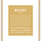 Melanie | Name Art Print