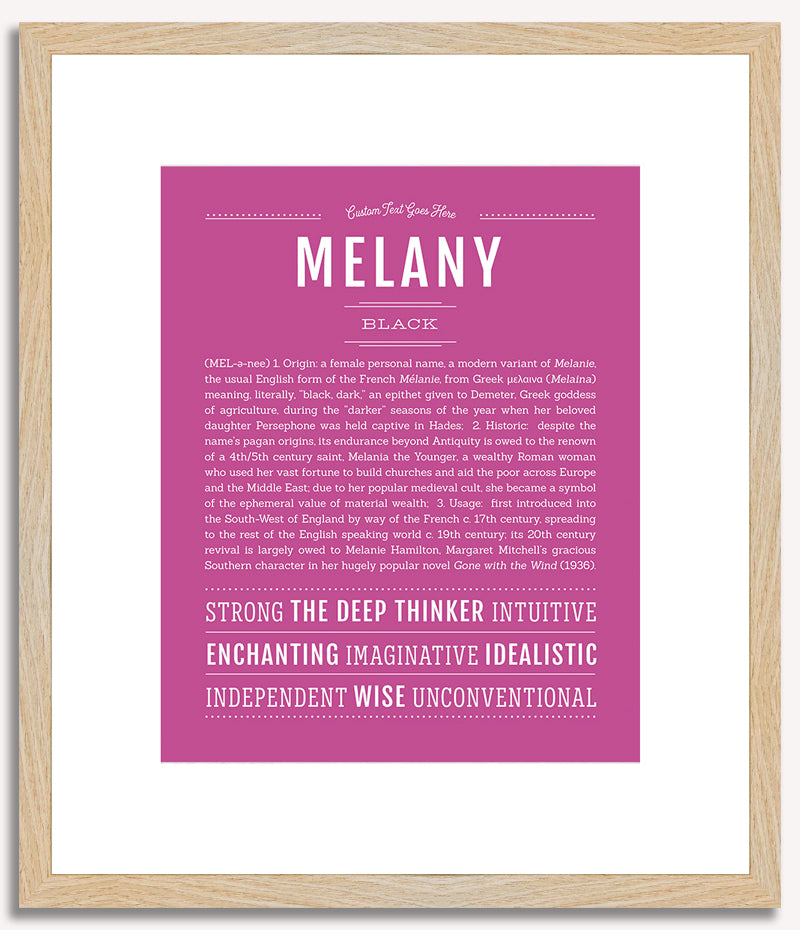 Melany | Name Art Print