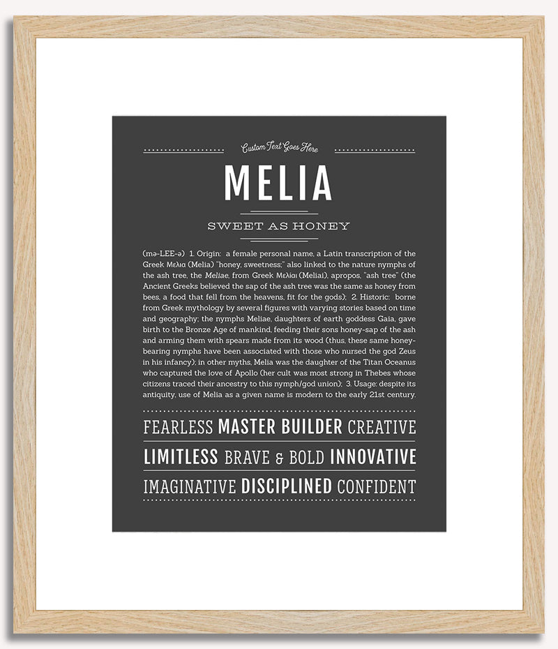 Melia | Name Art Print