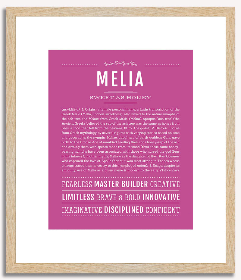 Melia | Name Art Print