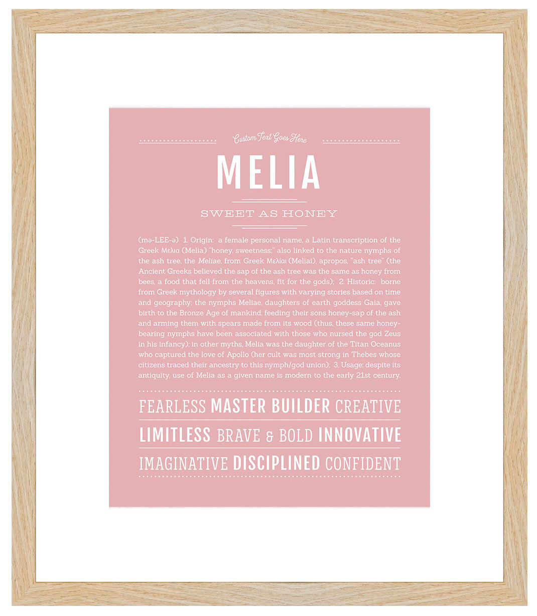 Melia | Name Art Print