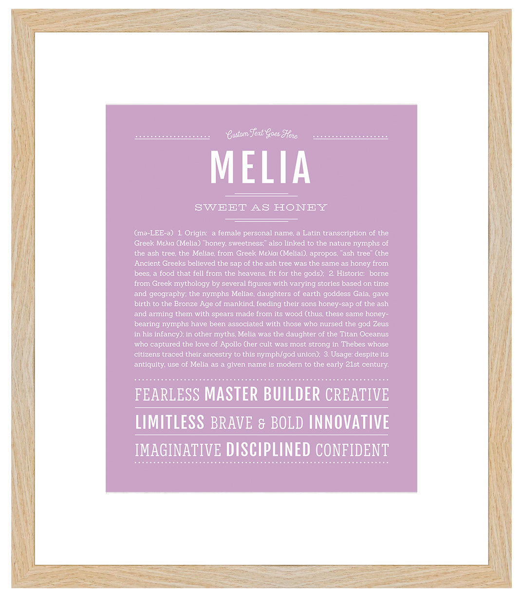 Melia | Name Art Print