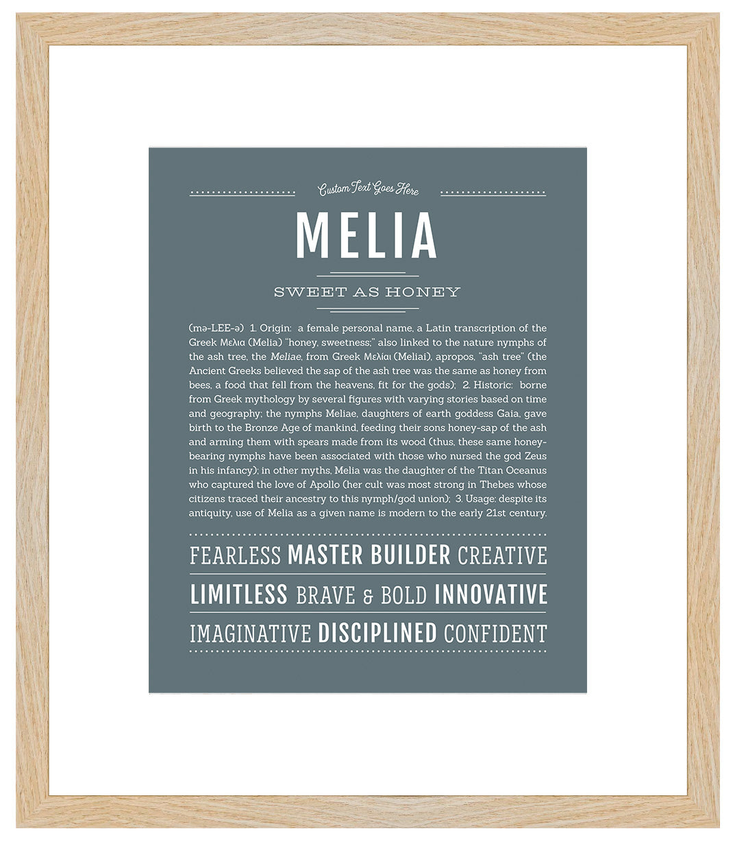 Melia | Name Art Print