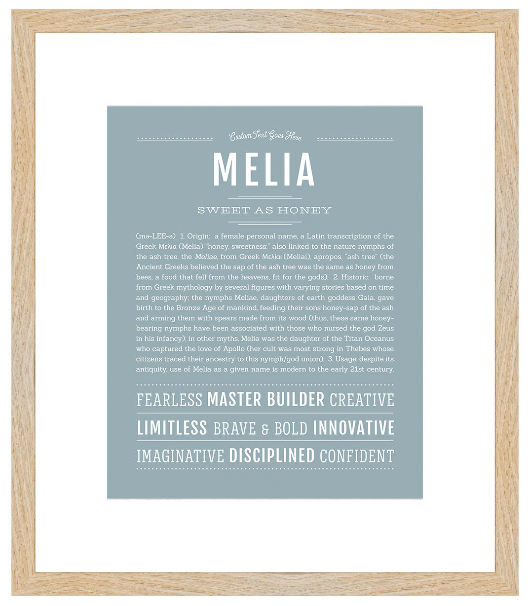 Melia | Name Art Print