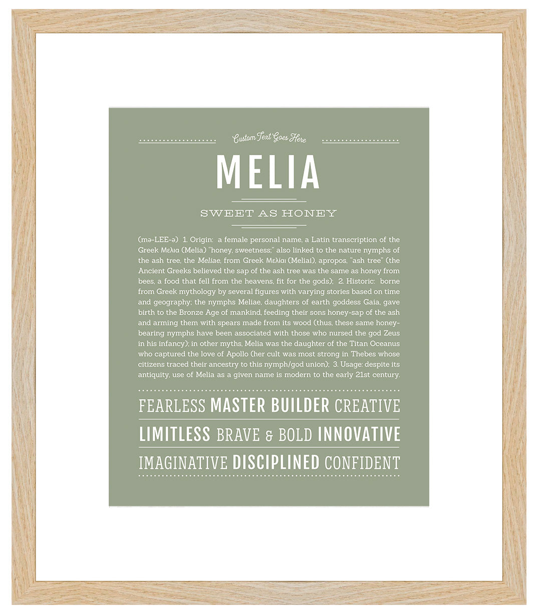 Melia | Name Art Print