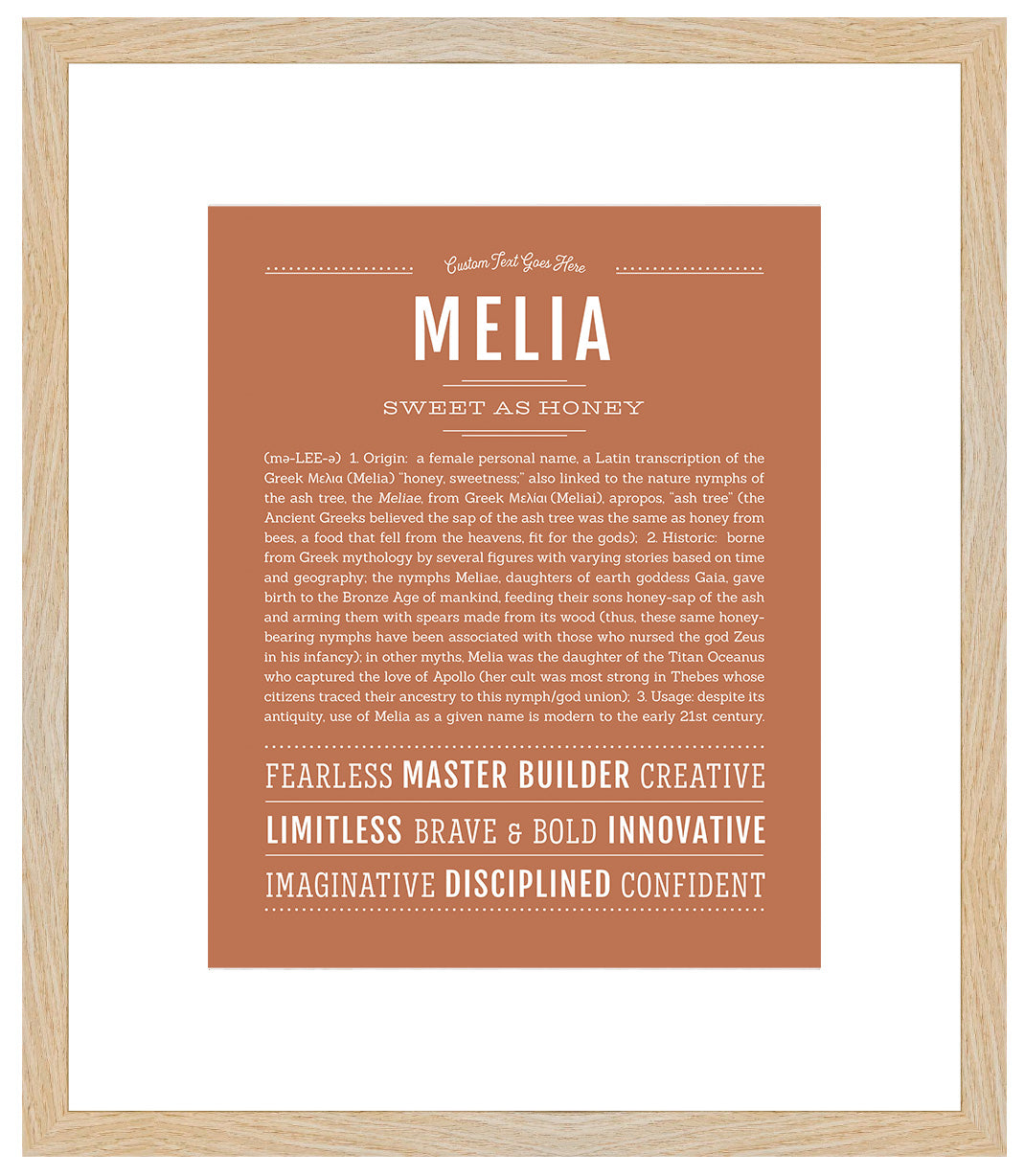 Melia | Name Art Print