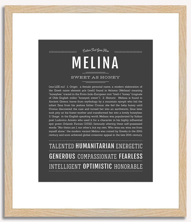 Melina | Name Art Print