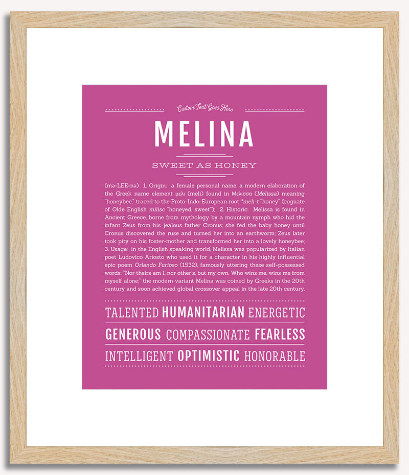 Melina | Name Art Print