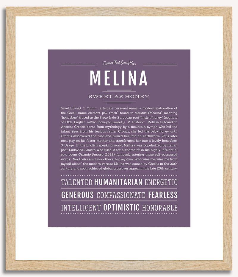 Melina | Name Art Print