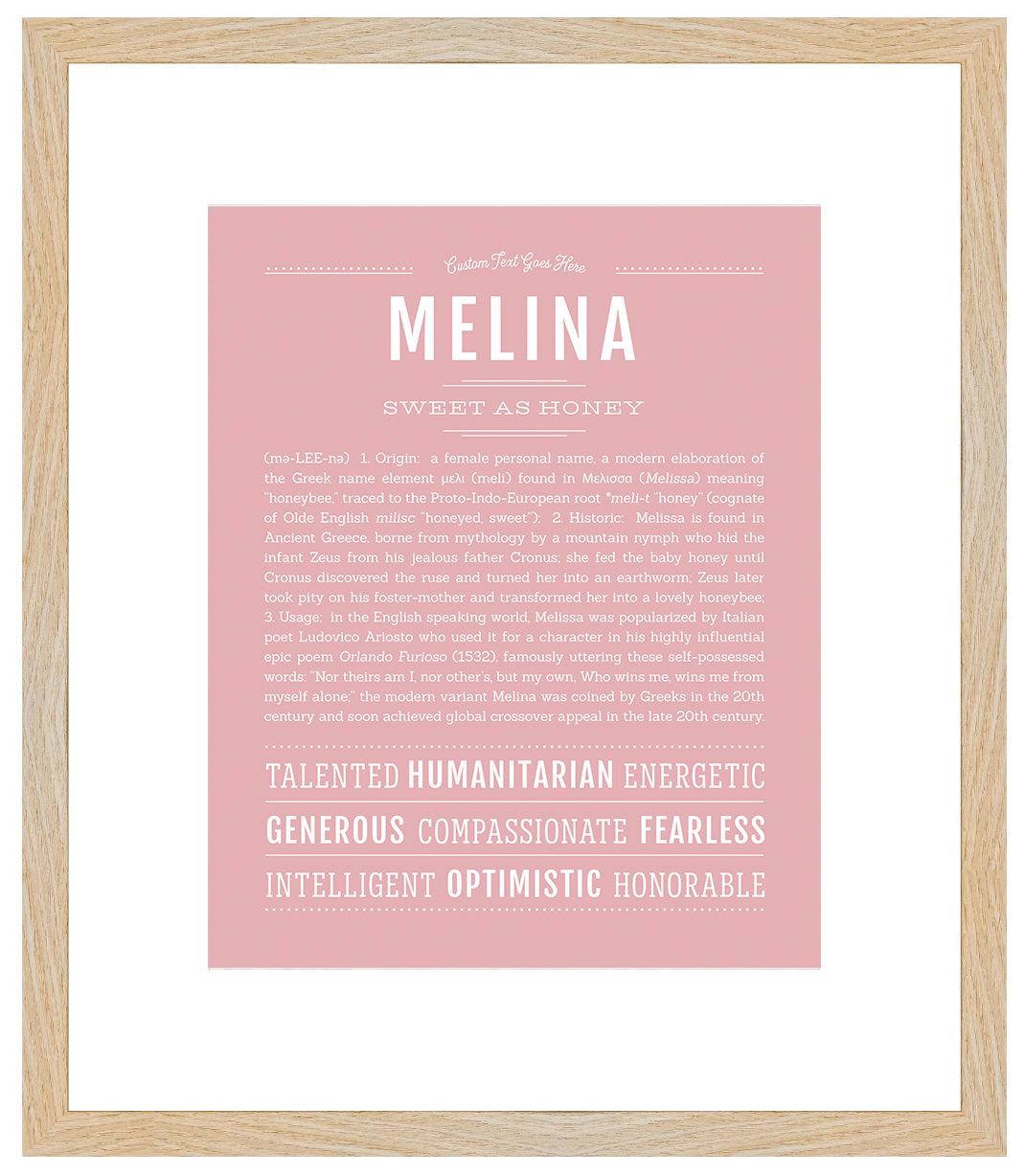 Melina | Name Art Print